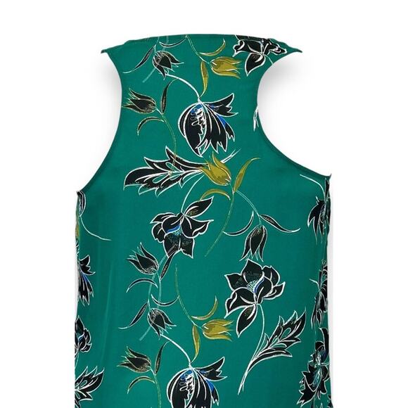 Cabi Womens Green Floral Sleeveless Top With Peplum Hem M Polyester - Picture 4 of 9